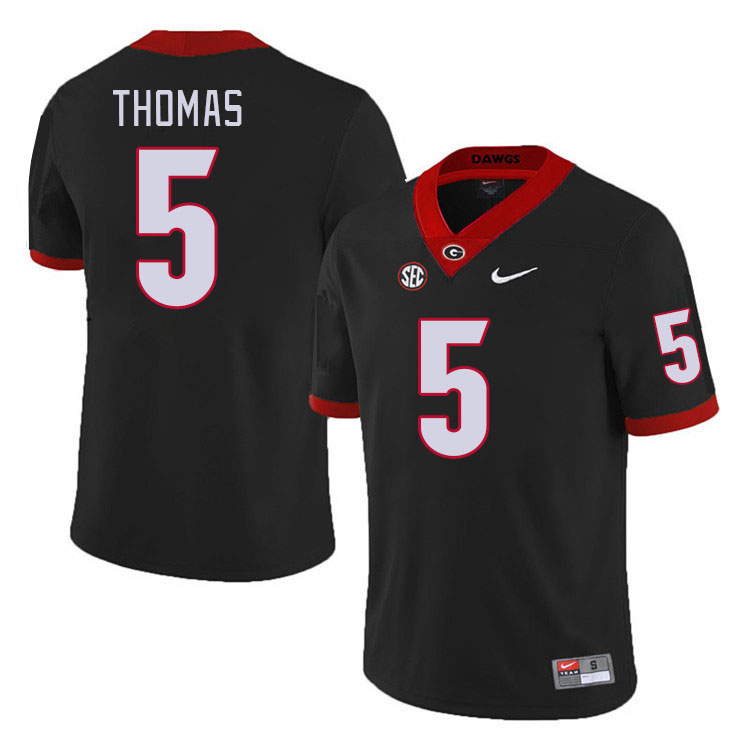 #5 Rara Thomas Georgia Bulldogs Jerseys Football Stitched-Retro Black